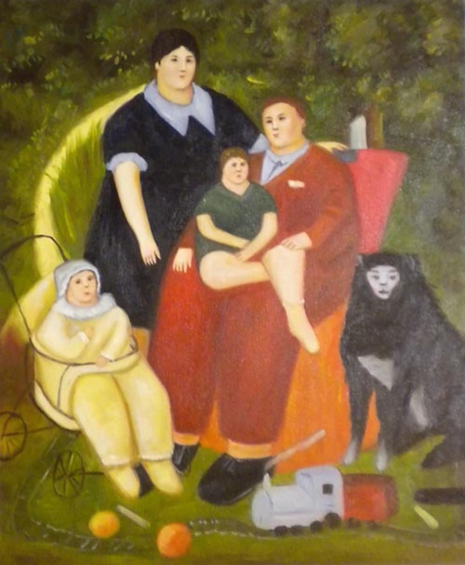 Quadro La Famiglia Vi Di Botero Falso D Autore X Cm Personaggi E